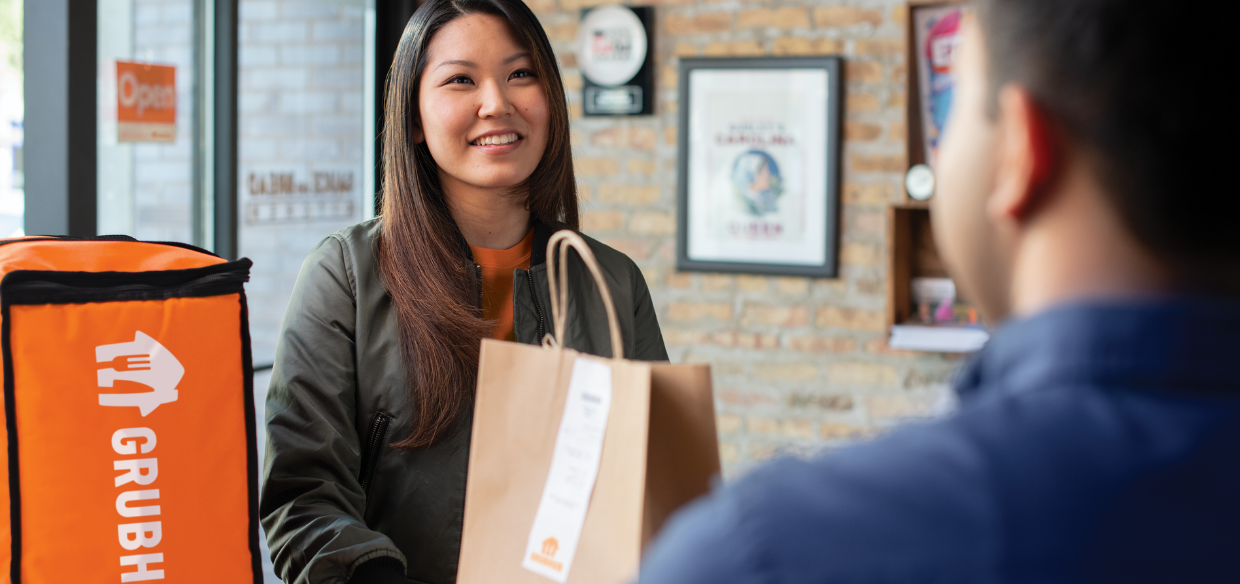 Grubhub food delivery app transaction