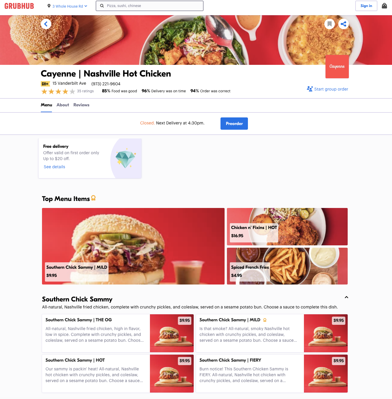 Grubhub Success Story Cayenne Grubhub for Restaurants