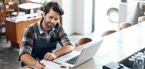 restaurant owner setting up direct Deposit within their Grubhub for Restaurants account