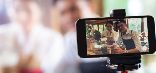 restaurant owner using restaurant marketing tools