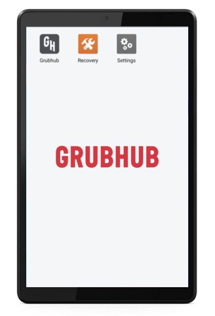 screenshot of a Grubhub tablet