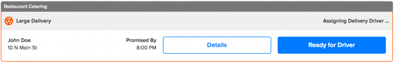 screenshot of scheduled orders on Grubhub for Restaurants