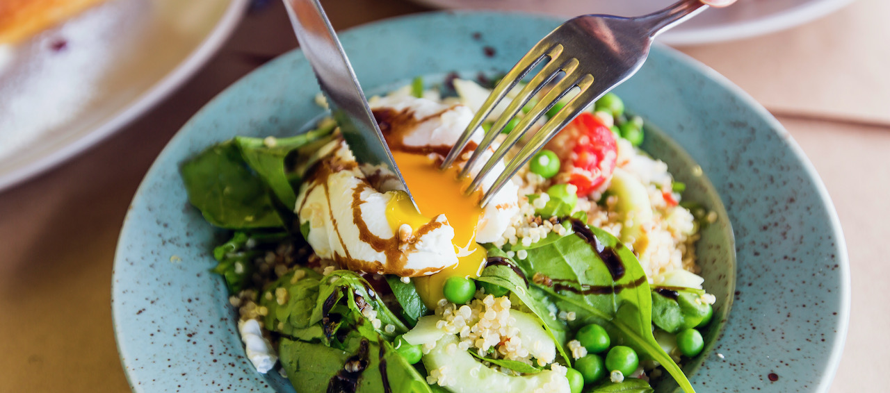 A seasonal menu dish