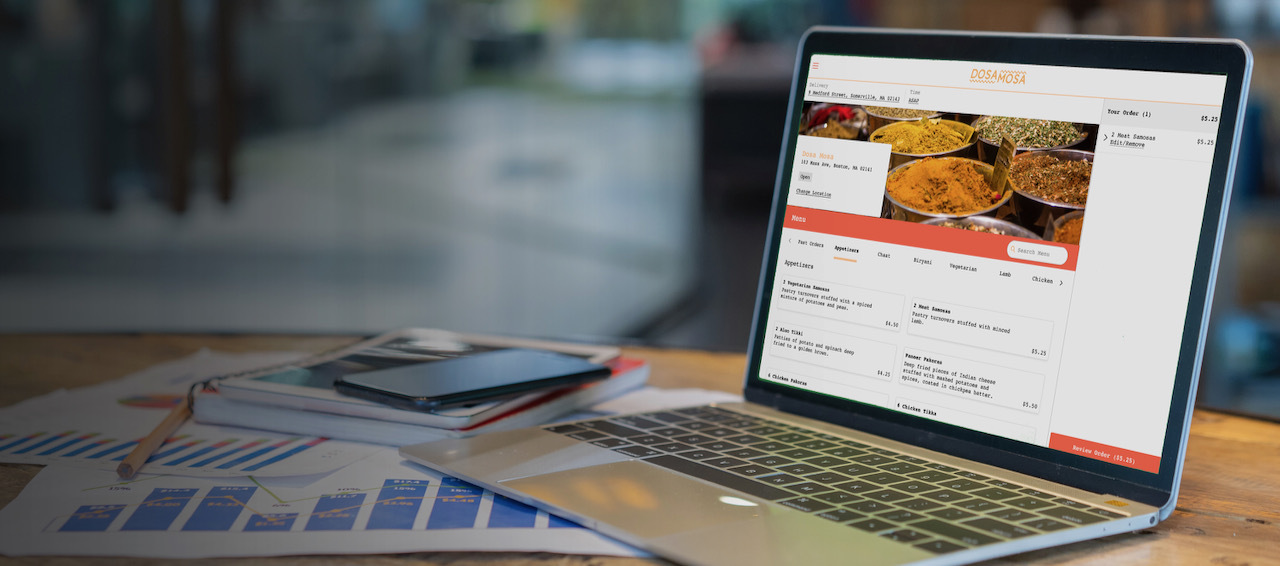 image of a restaurant's online ordering system built out on Grubhub Direct