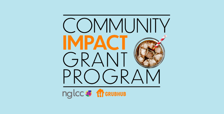 Community impact Grant program logo from NGLCC and Grubhub