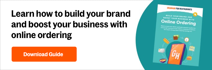 infographic banner displaying Grubhub's Guide to Building an Online Ordering Strategy